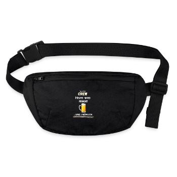 Junggesellenabschied Team Bräutigam Crew - Stanley/Stella recycelte Gürteltasche - Schwarz - Vorne