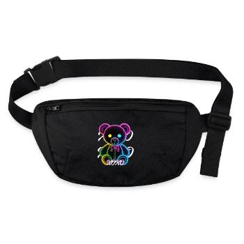 Neon Teddy - Stanley/Stella recycelte Gürteltasche - Schwarz - Vorne