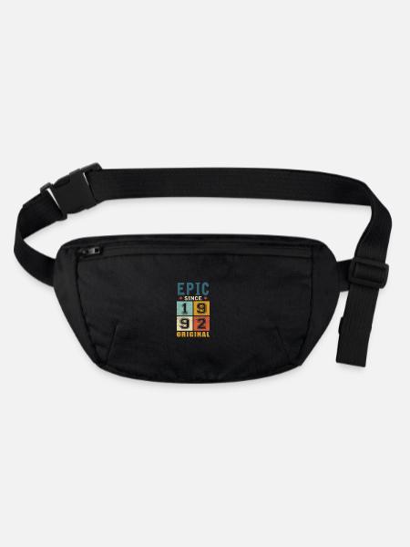 1992 Anniversaire épique depuis - Sac banane recyclé Stanley/Stella - noir - Devant