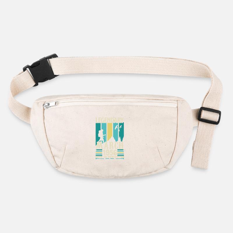 Anniversaire Mars 1956,cadeau Vintage mars 1956. Sac banane recyclé Stanley/Stella