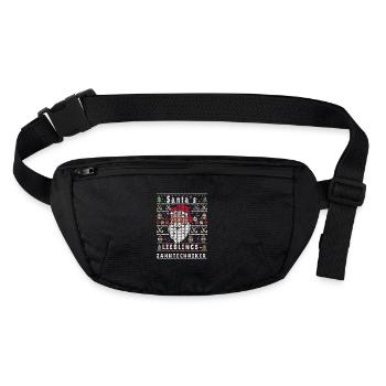 Noël moche LE PROTHÉSISTE DENTAIRE PRÉFÉRÉ DU PÈRE NOËL - Sac banane recyclé Stanley/Stella - noir - Devant