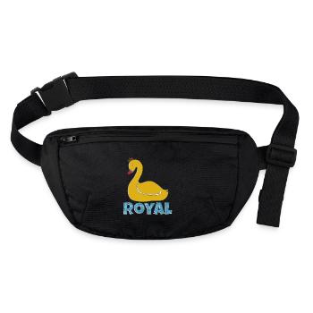 Cygne Royal - Sac banane recyclé Stanley/Stella - noir - Devant