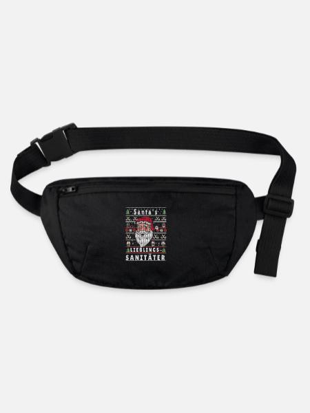 Ugly Christmas SANTA'S FAVORITE PARAMEDIC - Stanley/Stella recycled Hip Bag  - black - Front