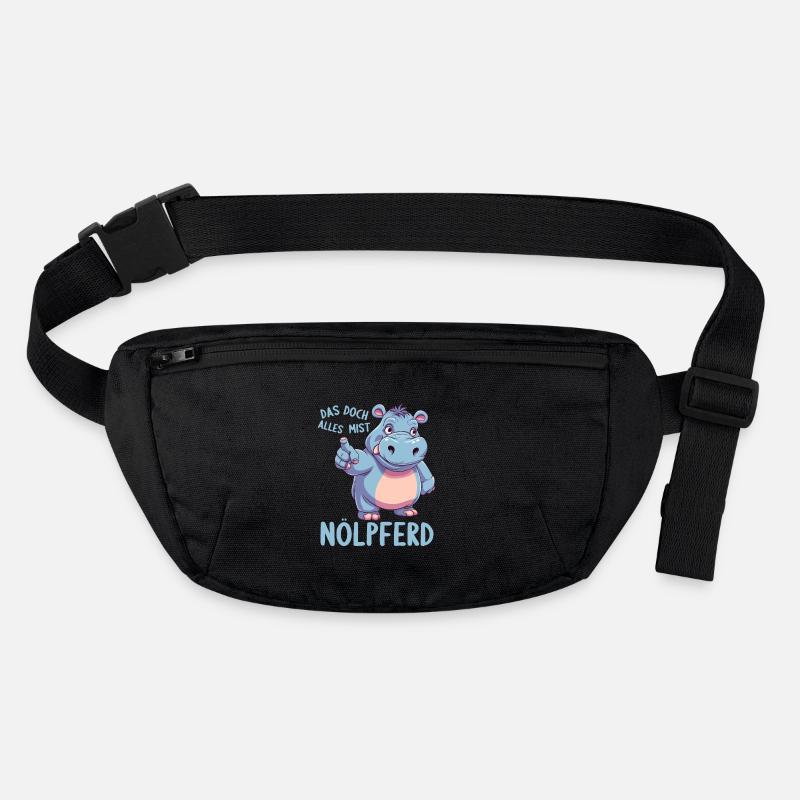Nilpferd Hippo meckern Meckerer Nölpferd Stanley/Stella recycelte Gürteltasche