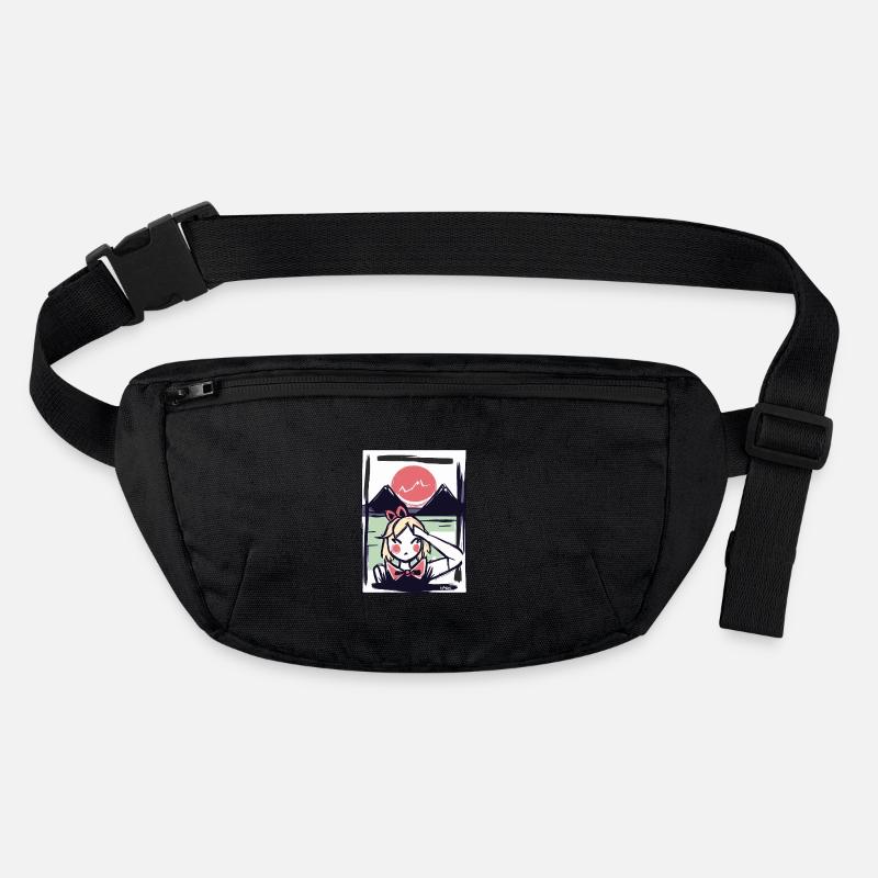Japanisches Mädchen in Japan unter der roten Sonne Stanley/Stella recycelte Gürteltasche