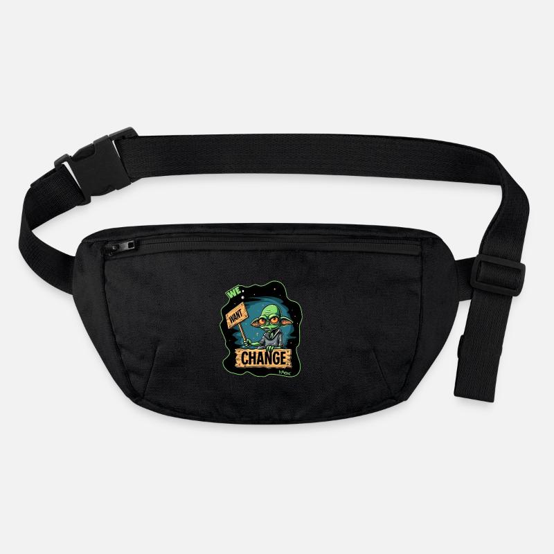 Des extraterrestres verts protestent pour le changement Sac banane recyclé Stanley/Stella