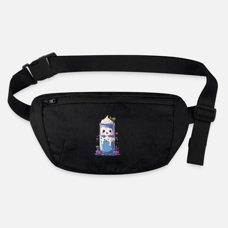 Blueberries Kawaii Milkshake Fun Stanley/Stella recycled Hip Bag 