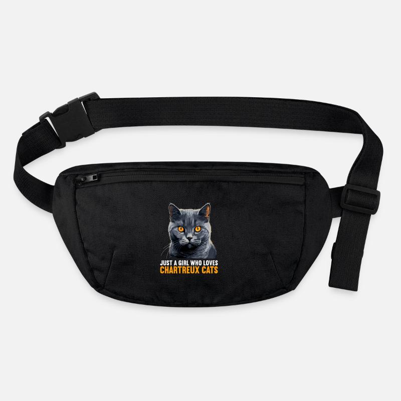Chartreux Cat Kartäuser Katze Stanley/Stella recycelte Gürteltasche