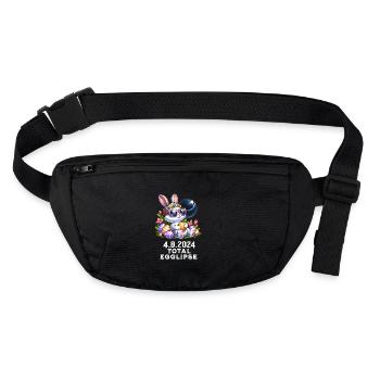 Total Egglipse Easter Solar Eclipse 2024 - Stanley/Stella recycled Hip Bag  - black - Front