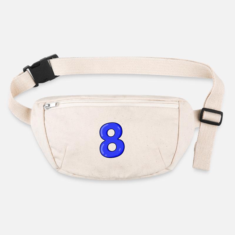 Numéro 8 Numéro Huit Motif Bleu Sac banane recyclé Stanley/Stella