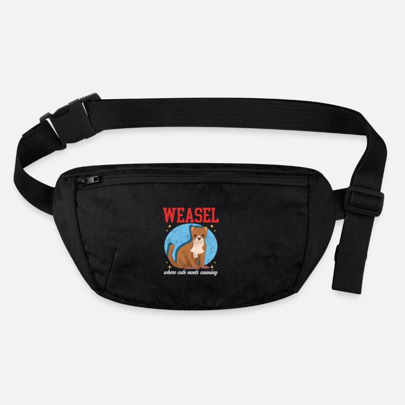 Wiesel Mauswiesel Hermännchen Geschenk Stanley/Stella recycelte Gürteltasche