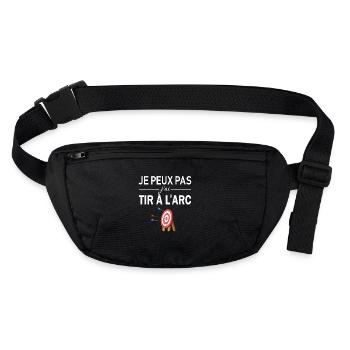 Je Peux Pas J'ai Tir à l'arc archer l'archerie fan - Sac banane recyclé Stanley/Stella - noir - Devant