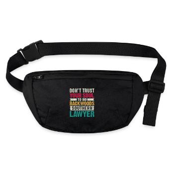 Do not trust a lawyer from the south - Stanley/Stella recycled Hip Bag  - black - Front