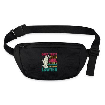 Do not trust a lawyer from the south - Stanley/Stella recycled Hip Bag  - black - Front