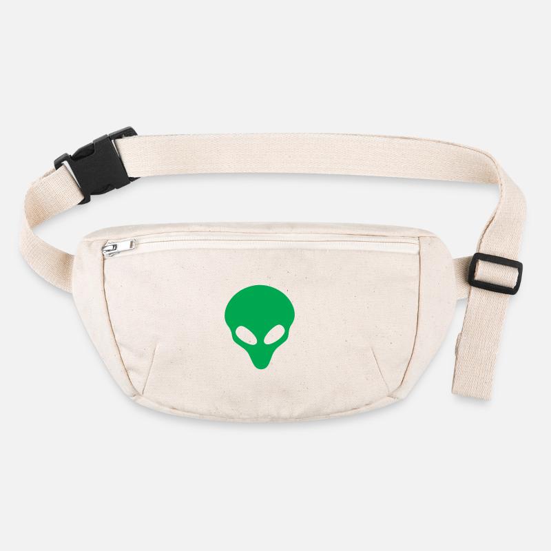 Tête d’extraterrestre vert drôle vie extraterrestre cool Sac banane recyclé Stanley/Stella