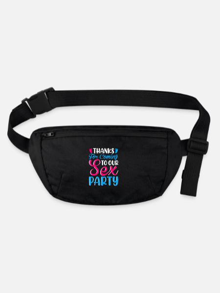 Gender Reveal Geschlechtsenthüllung Boy or Girl - Stanley/Stella recycled Hip Bag  - black - Front