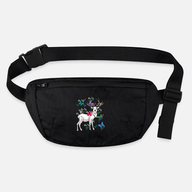 deer spring butterflies flowers nature Stanley/Stella recycled Hip Bag 