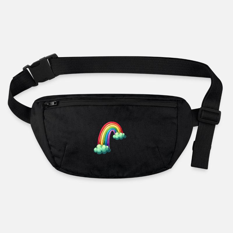 Bunter Regenbogen Mit Wolken Zeichnung Stanley/Stella recycelte Gürteltasche