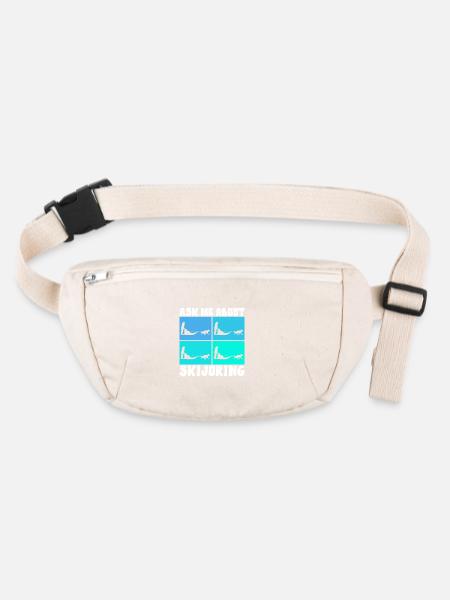 Sledding Sled dogs - Stanley/Stella recycled Hip Bag  - natural - Front