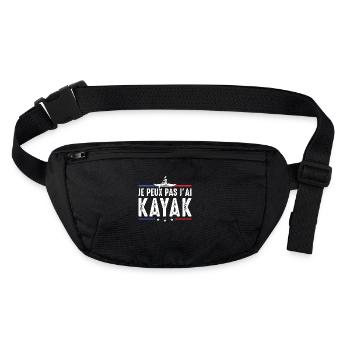 Je Peux pas j'ai kayak Kayakiste canoéiste paddle - Sac banane recyclé Stanley/Stella - noir - Devant