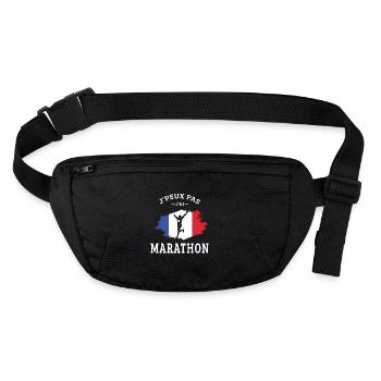 I can't I marathon marathon runner - Stanley/Stella recycled Hip Bag  - black - Front