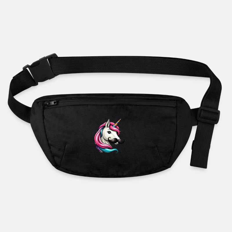 Einhorn mit Schnurrbart Stanley/Stella recycelte Gürteltasche