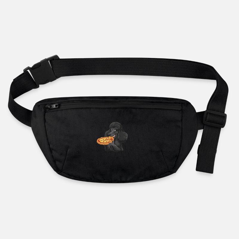 Black Poodle Pizza Comic Stanley/Stella recycled Hip Bag 