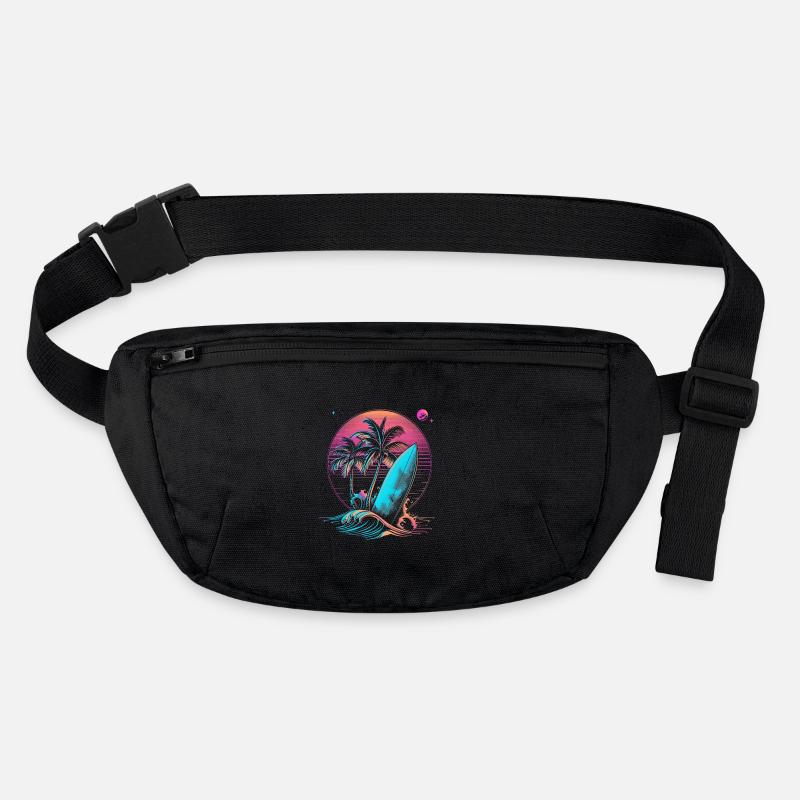 Surfing Retro Wave Surfer Gift Stanley/Stella recycled Hip Bag 