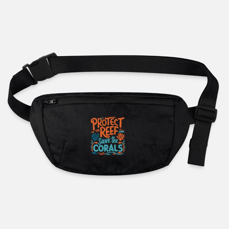 Protect the Reefs Save the Corals Ocean lover Stanley/Stella recycled Hip Bag 