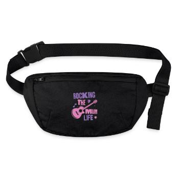 Faire basculer la vie de maman - Sac banane recyclé Stanley/Stella - noir - Devant