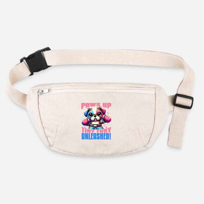 PAWS UP TINY FURY UNLEASHED MIGNON CHIEN KAWAII BOXE Sac banane recyclé Stanley/Stella