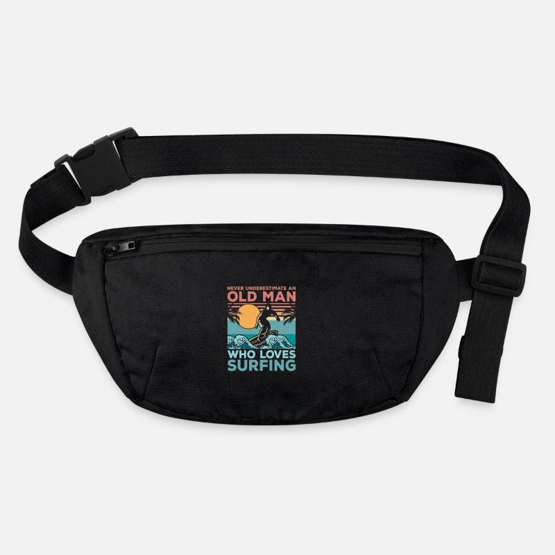 Never Underestimate An Old Man Who Loves Surfing S Stanley/Stella recycled Hip Bag 