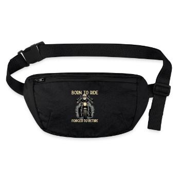 Lustiger Rentner Spruch Vintage Motorrad Design - Stanley/Stella recycelte Gürteltasche - Schwarz - Vorne
