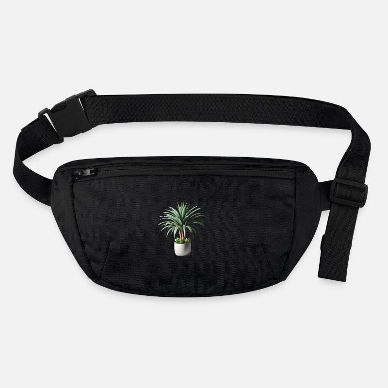 Dracaena-Pflanze im Topf Stanley/Stella recycelte Gürteltasche