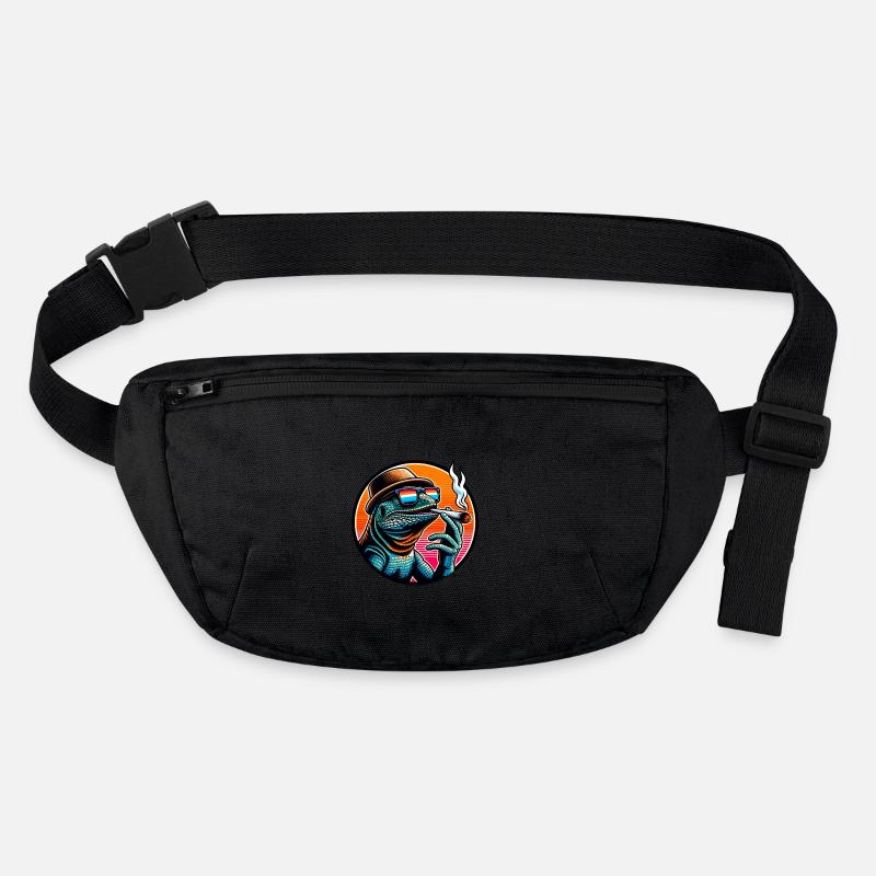 Lizard Smoking Weed, Iguana Stanley/Stella recycled Hip Bag 