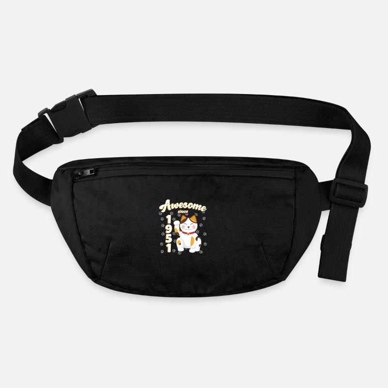 1951 Anniversaire Génial depuis Cat Maneki neko Sac banane recyclé Stanley/Stella
