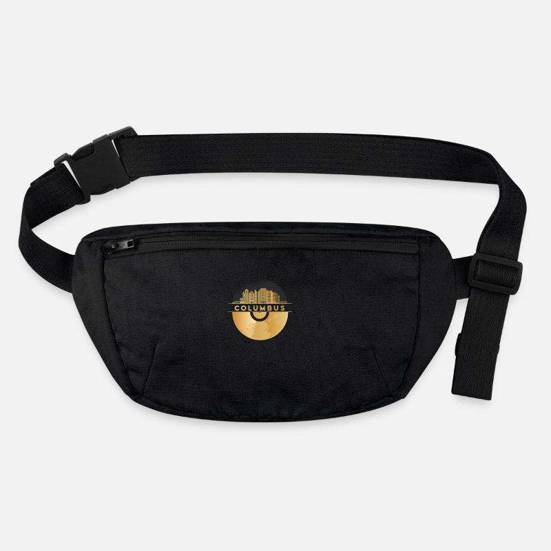 Vinyl Record Disco Music Skyline-Columbus Stanley/Stella recycled Hip Bag 