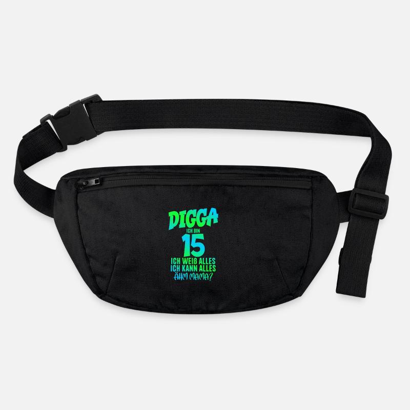 15th Birthday Digga I'm 15 I Can Do Everything Stanley/Stella recycled Hip Bag 