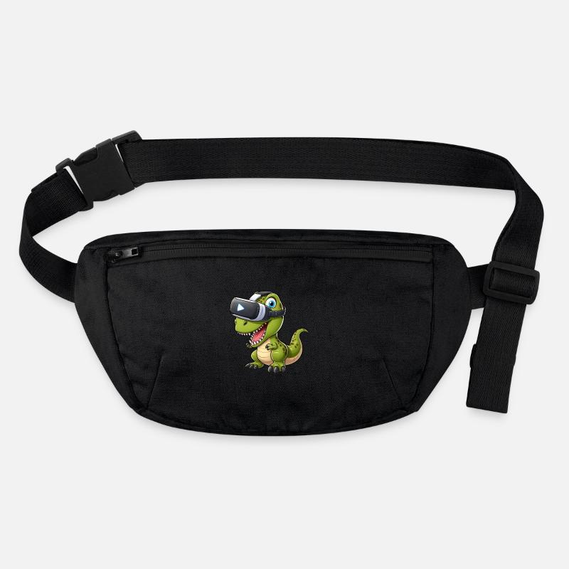 Funny Dino T-Rex Virtual Reality VR Fun Stanley/Stella recycled Hip Bag 