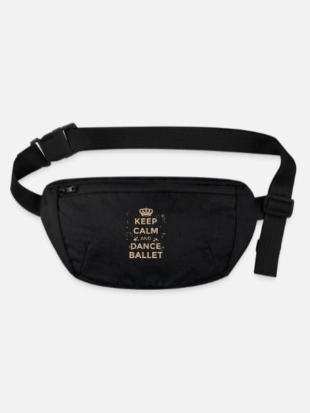 Ballet Dancer Girl Ballet Dancing Sayings - Stanley/Stella recycled Hip Bag  - black - Front