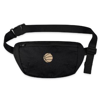 Joueurs de basket-ball Basketteurs Basket-ball - Sac banane recyclé Stanley/Stella - noir - Devant
