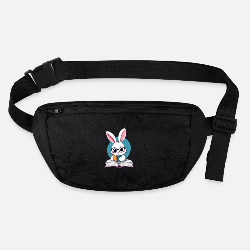 Lesender Hase Bücherwurm Perfekter Stil Bunny Stanley/Stella recycelte Gürteltasche