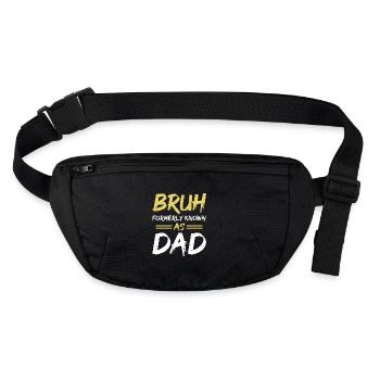 Bruh formerly known as dad - Stanley/Stella recycled Hip Bag  - black - Front
