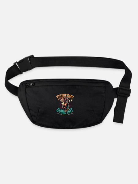 Taxidermy It's A Dying Art Deer Motif - Stanley/Stella recycled Hip Bag  - black - Front