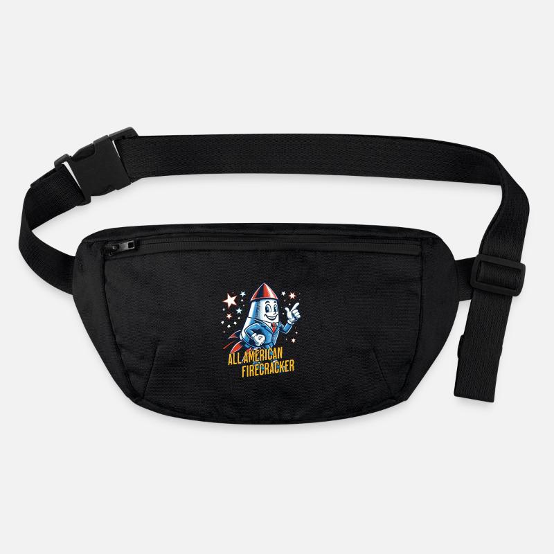 All American Firecracker Retro Vintage Design Stanley/Stella recycled Hip Bag 
