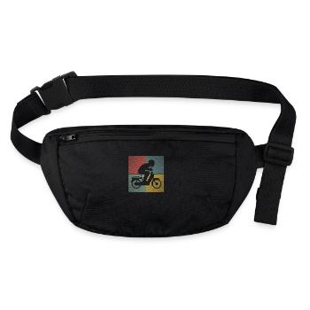 Mofa Mofaroller Moped Mofafahrer tshirt Mofa - Stanley/Stella recycelte Gürteltasche - Schwarz - Vorne