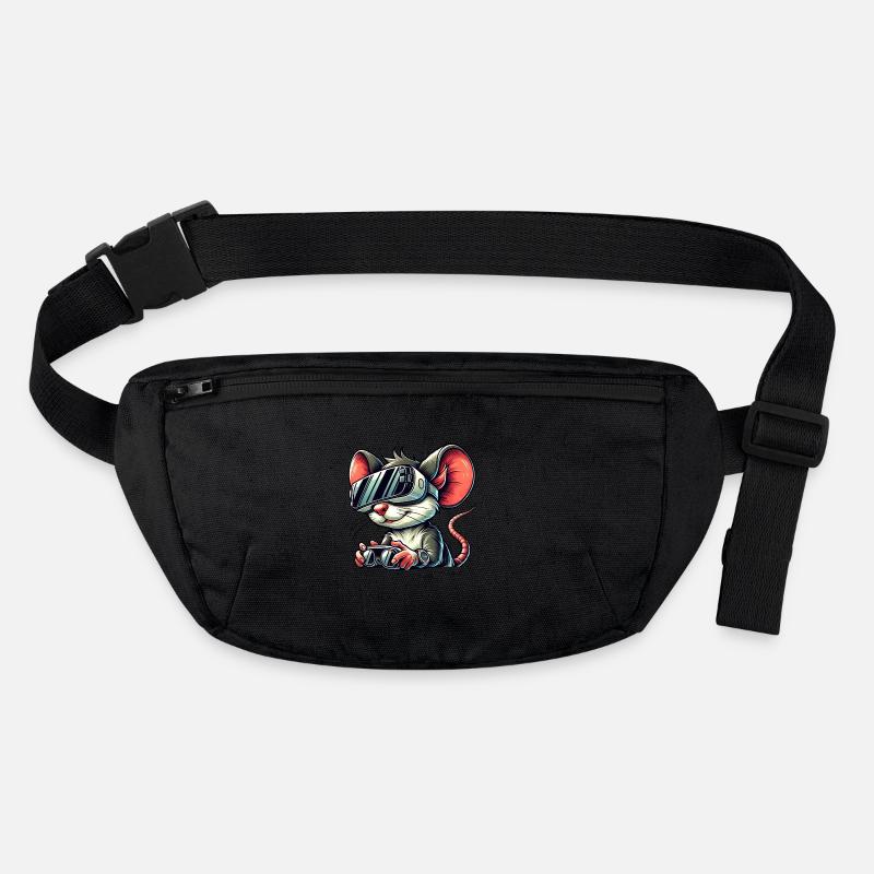Science Fiction Mouse Rat Virtual Reality Gamer Stanley/Stella recycled Hip Bag 