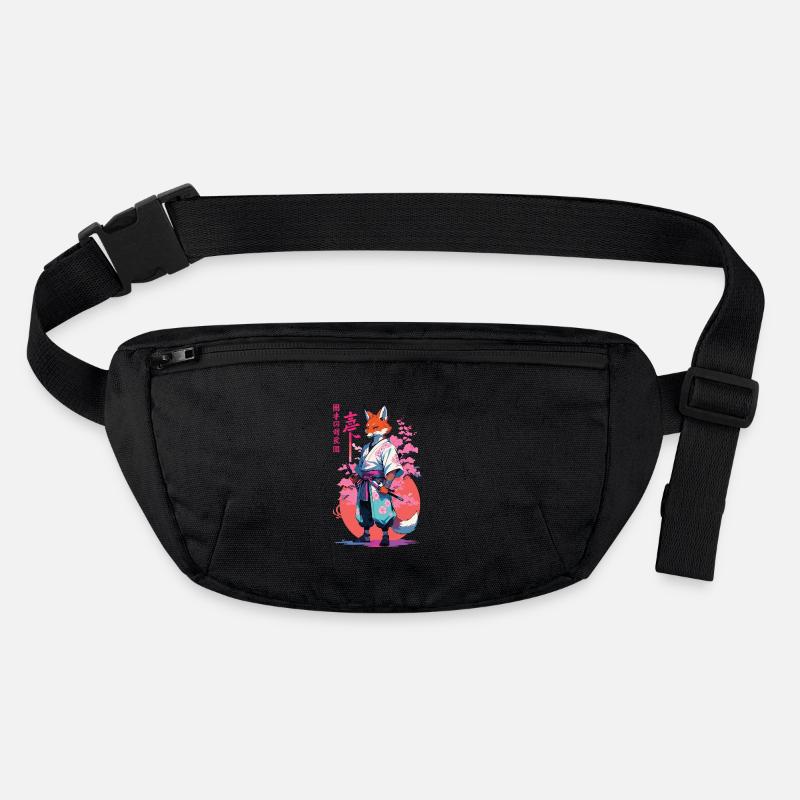 Kitsune Samurai Fuchs Aesthetic Vaporwave Stil Stanley/Stella recycelte Gürteltasche