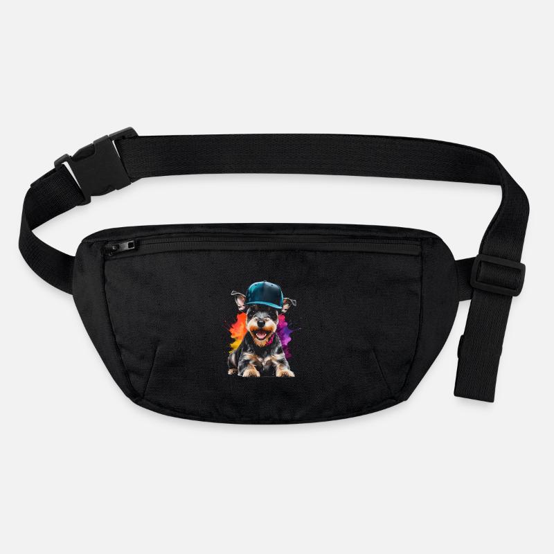 Zwergschnauzer Snapback Cap Hund Tier Design Print Stanley/Stella recycelte Gürteltasche