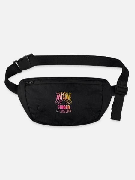 Singer Singer Singer - Stanley/Stella recycled Hip Bag  - black - Front